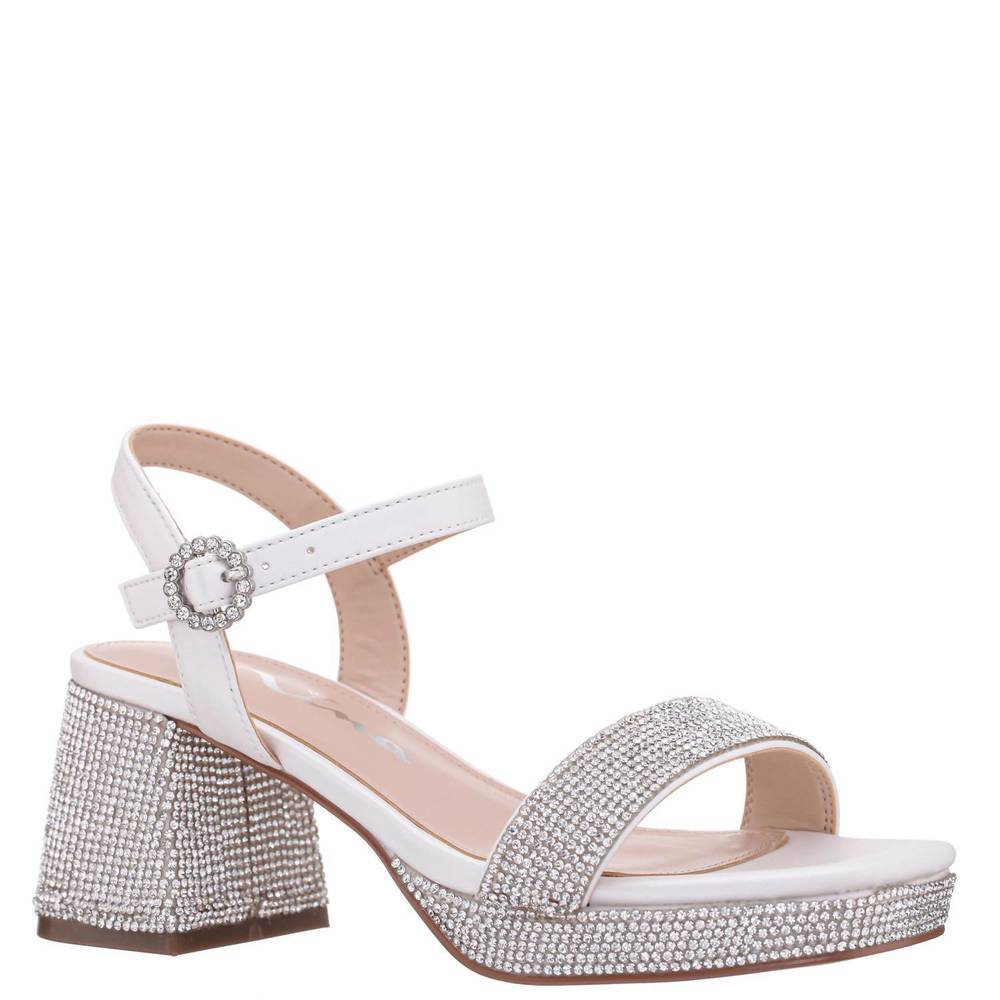 NEW NINA kid's marysol open toe sandal in white